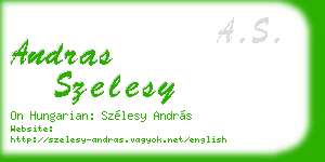 andras szelesy business card